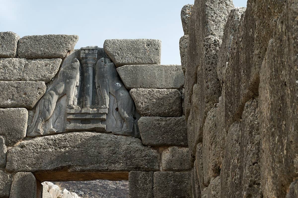 Lion Gate at Mycenae, Cyclopean masonry of a Late Bronze Age citadel in the Argolid