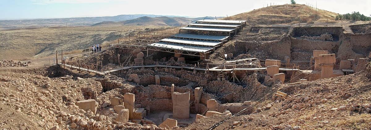 Panorama of the southern excavation field at Göbekli Tepe, Şanlıurfa, Türkiye
