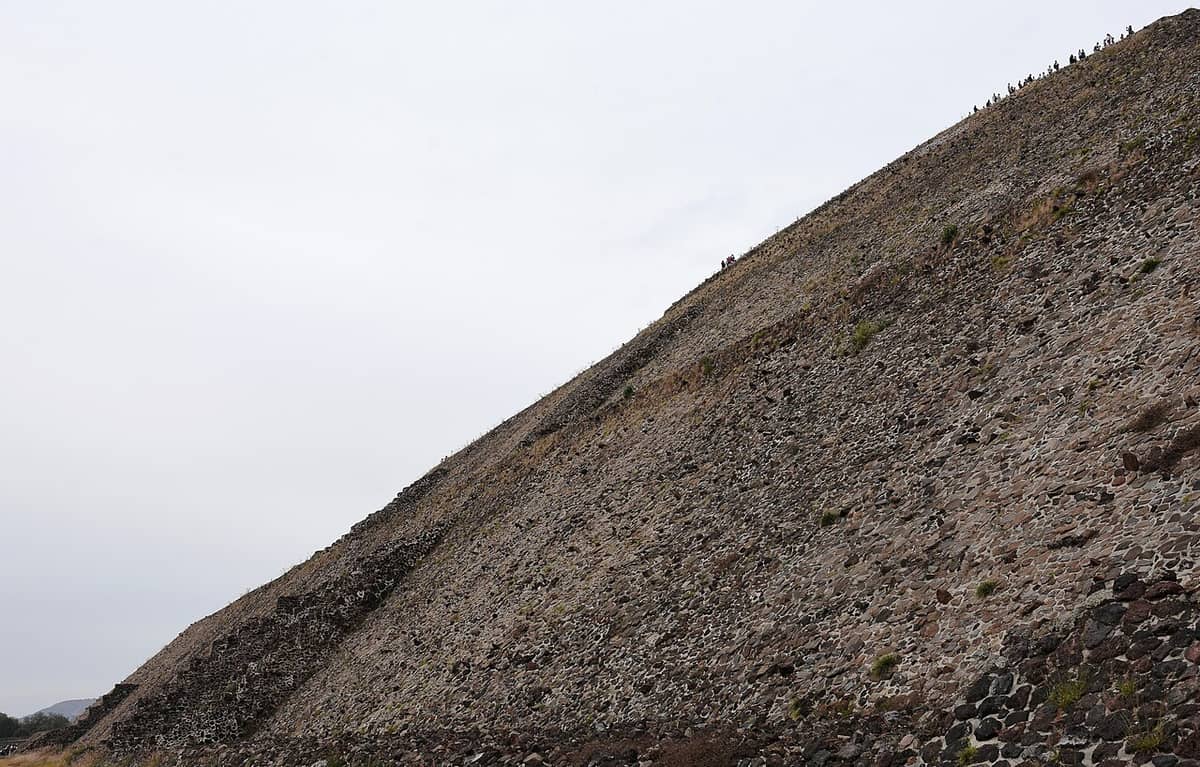 The Pyramid of the Sun at Teotihuacan with the Avenue of the Dead in the foreground, Mexico