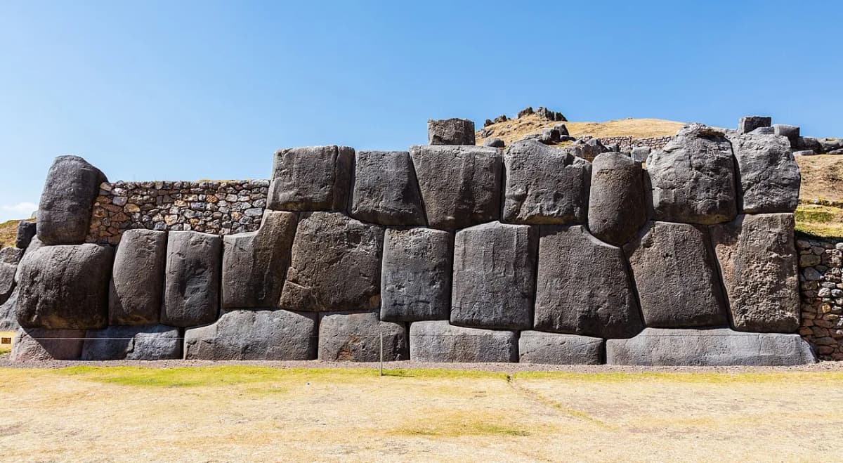 The megalithic zigzag walls of Sacsayhuamán above Cusco, Peru