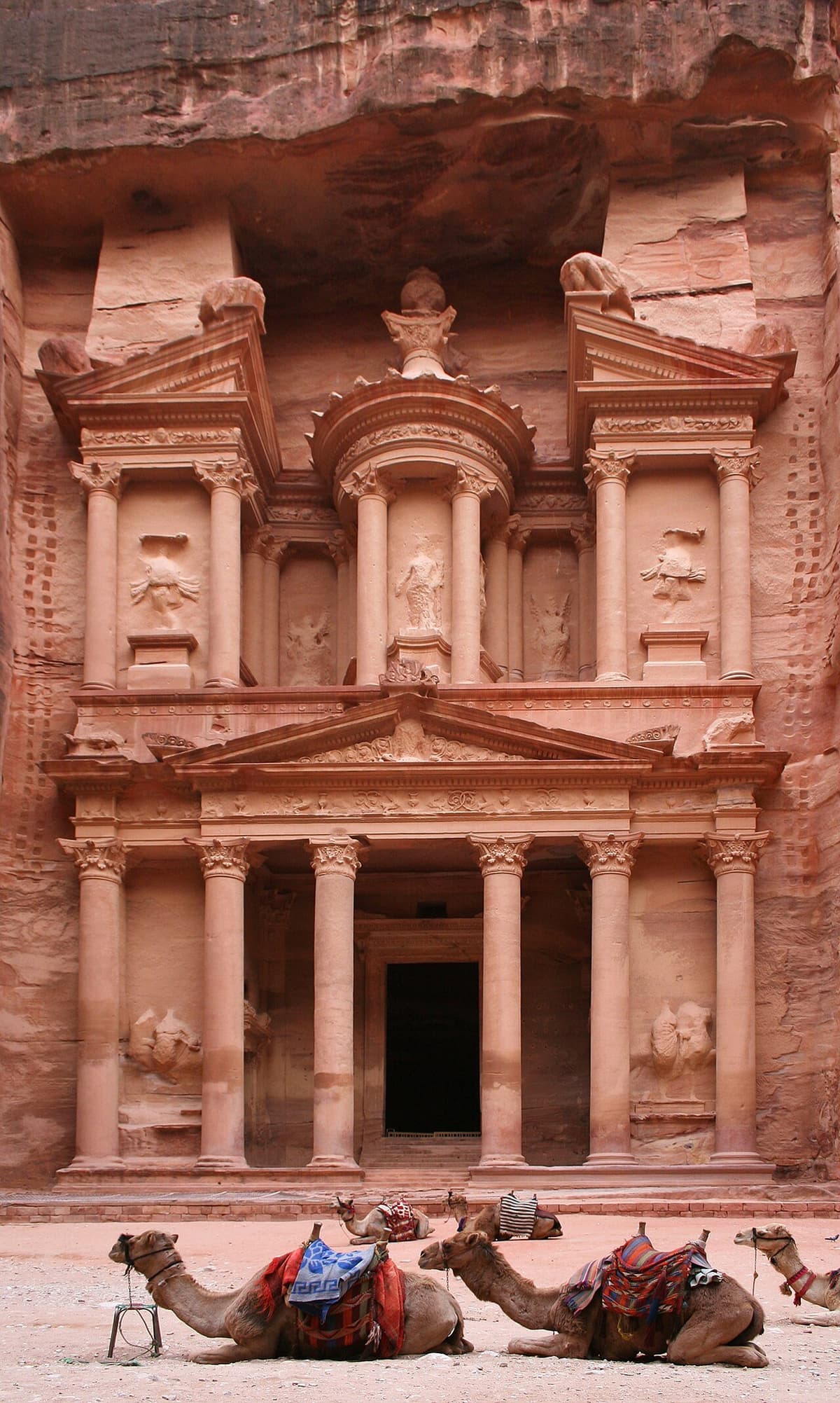 Al-Khazneh (the Treasury) framed at the end of Petra’s Siq, Jordan