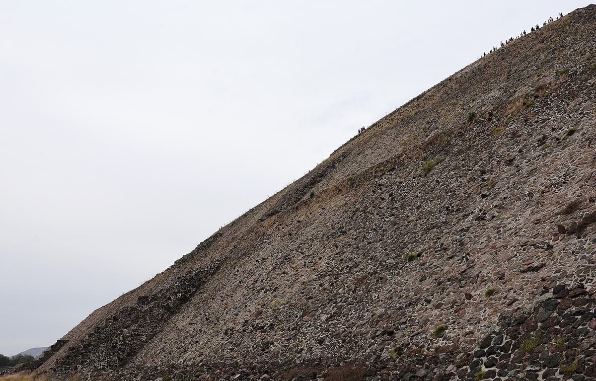 The Pyramid of the Sun at Teotihuacan with the Avenue of the Dead in the foreground, Mexico