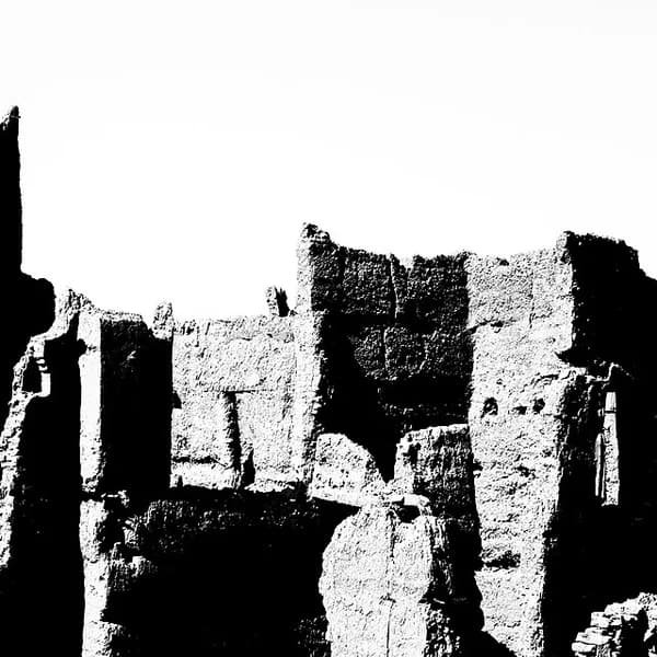 Mud-brick ksar of Aït Ben Haddou climbing a hillside in Morocco
