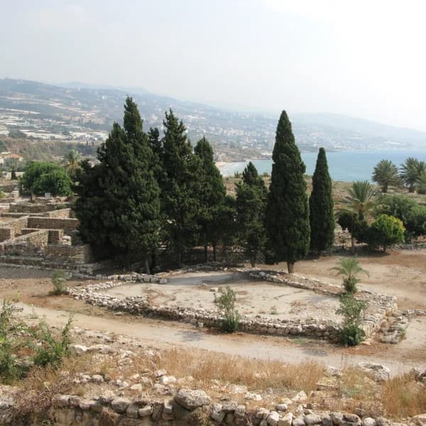 Archaeological tell and Crusader castle at Byblos (Jbeil), Lebanon