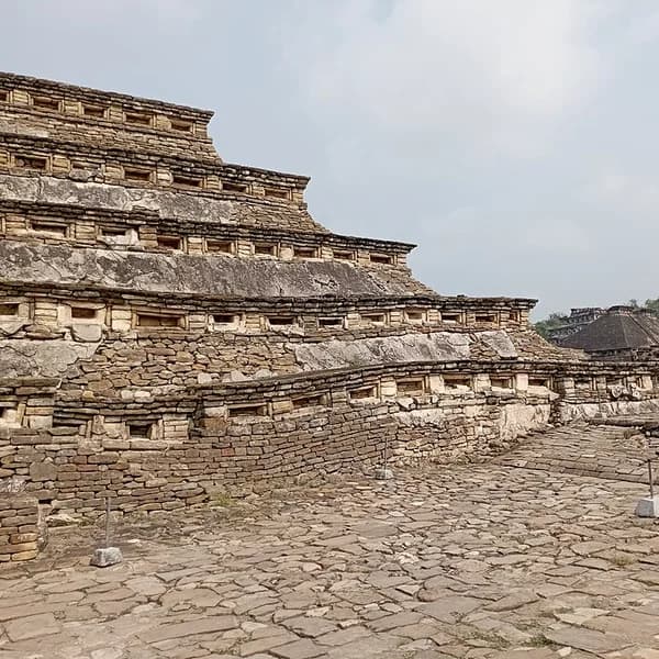 The six-tiered Pyramid of the Niches at El Tajin, Veracruz, Mexico