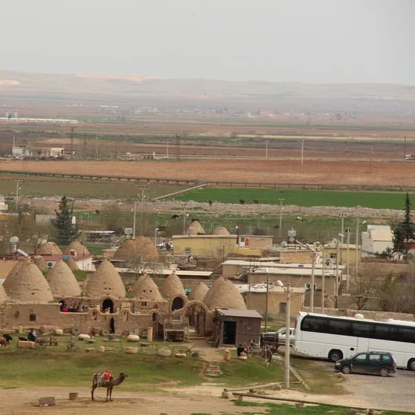 Traditional beehive houses and ruins at Harran, southeastern Turkey
