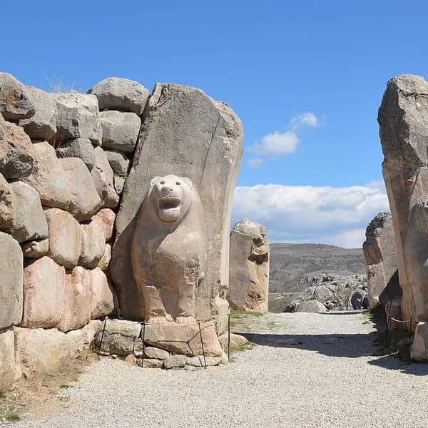 The Lion Gate at Hattusha, capital of the Hittite Empire