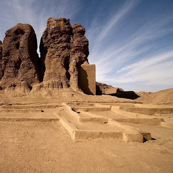The Western Deffufa, a colossal mudbrick temple at the ancient Nubian capital of Kerma, Sudan