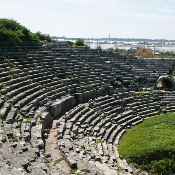 Hellenistic theatre ruins at Letoon sanctuary