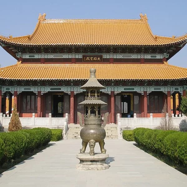 The Ashoka Pillar at Lumbini, Nepal, erected in 249 BCE marking the traditional birthplace of the Buddha