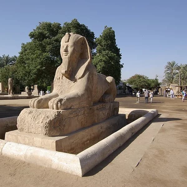 Colossal statue of Ramesses II at the Memphis open-air museum, Egypt