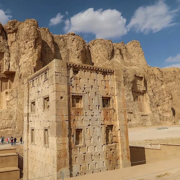 The Achaemenid rock-cut tombs and Sasanian reliefs at Naqsh-e Rostam, Iran