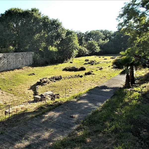 Foundations of the Archaic Temple of Artemis at Palaeopolis, Corfu