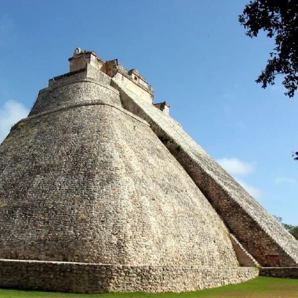 The rounded Pyramid of the Magician at Uxmal, Yucatán, Mexico