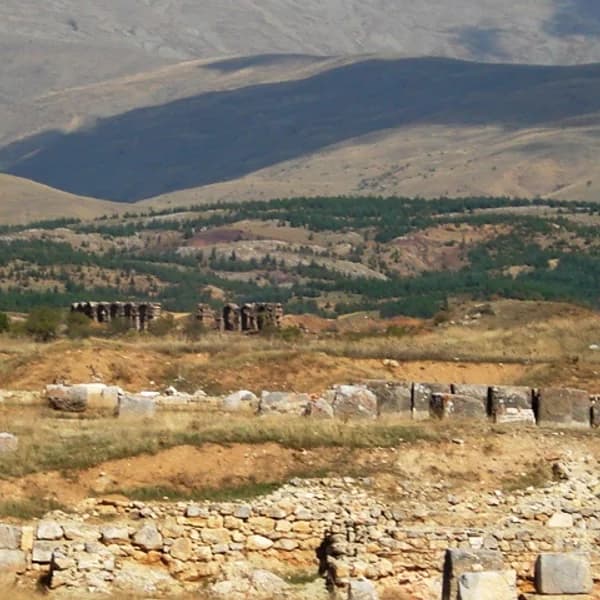 Ruins of the Augustus Temple sanctuary at Antioch in Pisidia