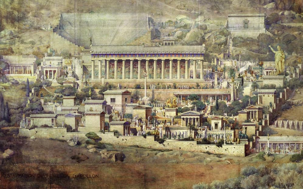 Das Heiligtum des Apollon in Delphi - c. 330 BCE