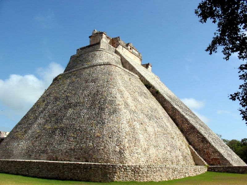 The rounded Pyramid of the Magician at Uxmal, Yucatán, Mexico