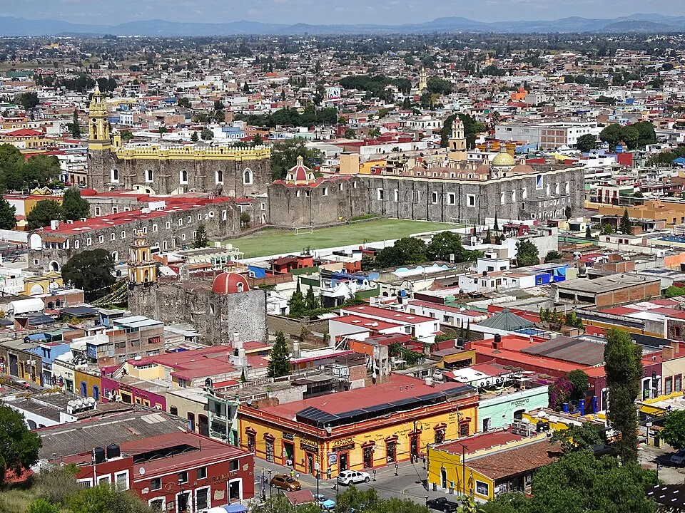 Blick über Cholula vom Gipfel der Großen Pyramide – Cholula – Puebla – Mexiko 14924947814