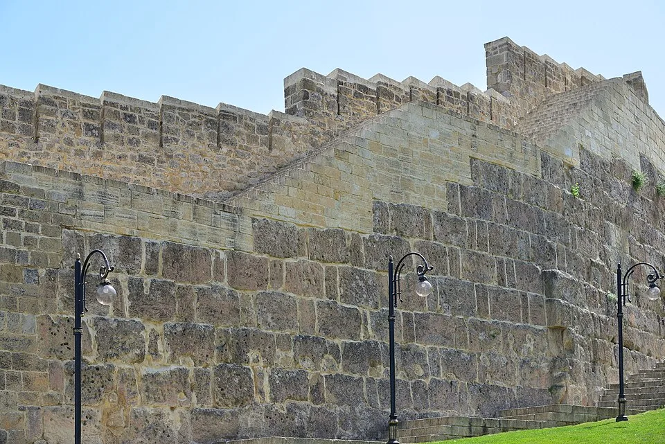 Derbent. Naryn-Kala citadel. The curtain wall
