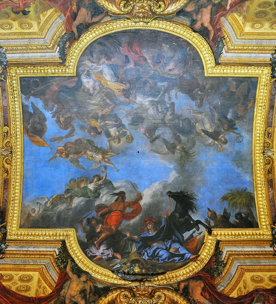 Ceiling of Hall of Mirrors Palace of Versailles
