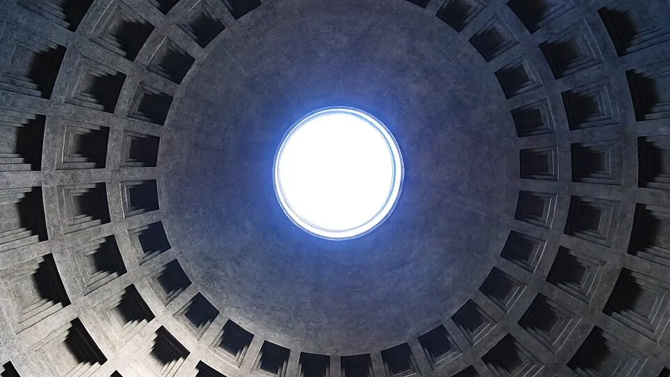 Interior oculus of the Rome Pantheon