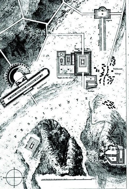 Plan of Ballihisar, Charles Texier 1834