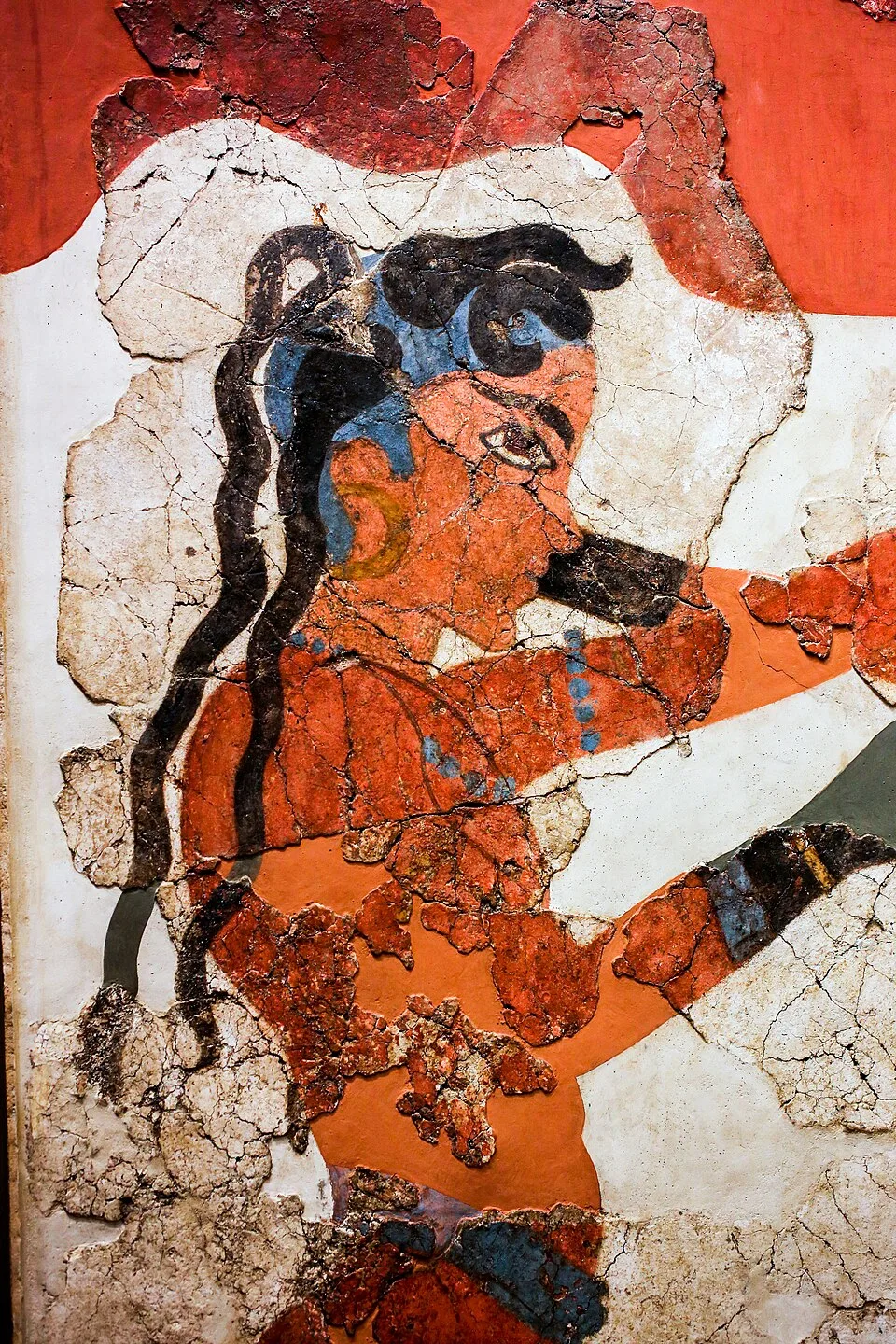 Wall painting of boxing boys and anthelopes from Akrotiri room B 1 – Athen NAM - 02