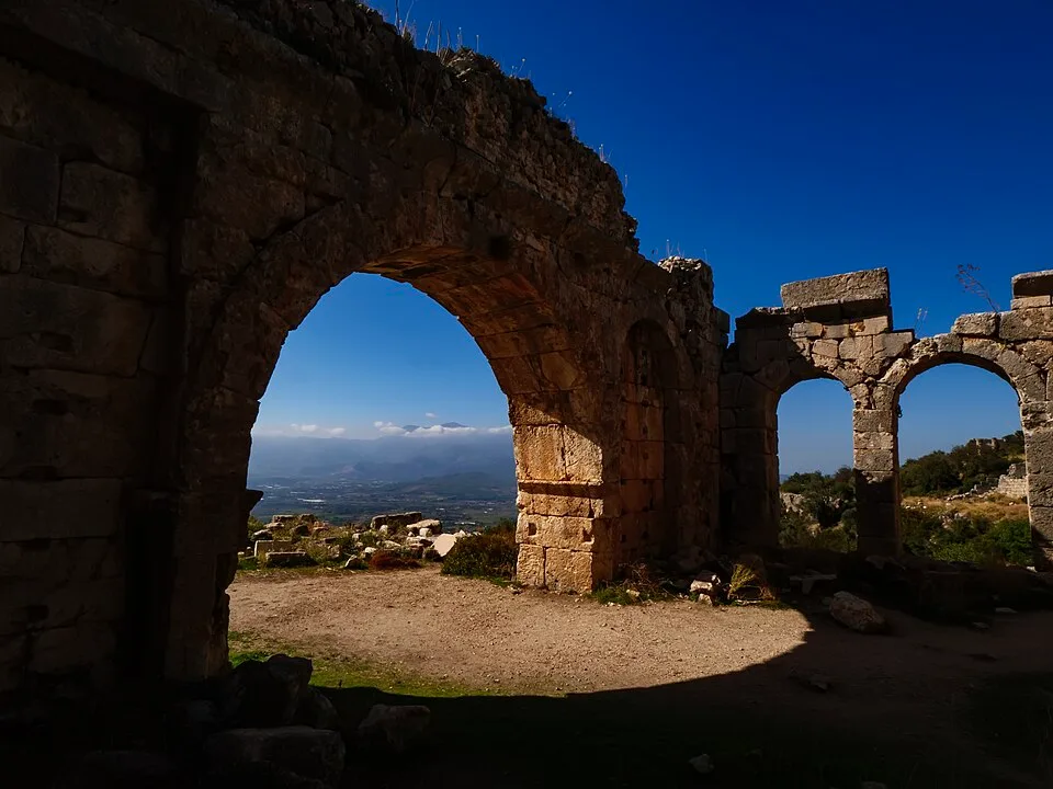 Arched ruins of the ancient city of Tlos