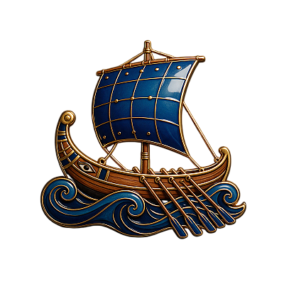 The Odysseus Galley — Ithaca Collectible Enamel Pin