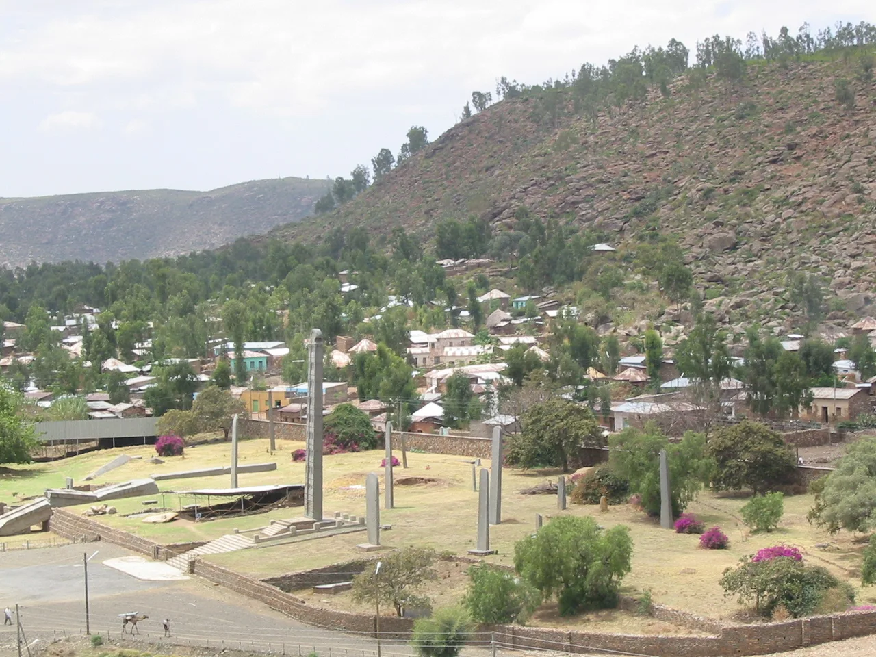 The standing 23-metre Obelisk of Aksum in Tigray, Ethiopia