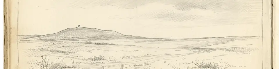 Graphite pencil sketch banner of Lascaux