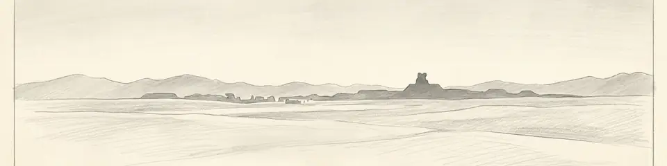 Graphite pencil sketch banner of Sanxingdui