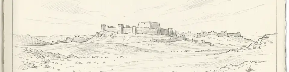 Graphite pencil sketch banner of Sirwah