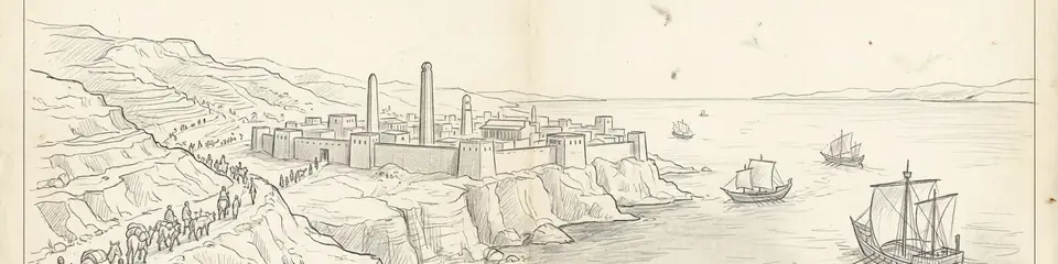 Graphite pencil sketch banner for \ Aksum: The African Empire That Crossed the Red Sea\