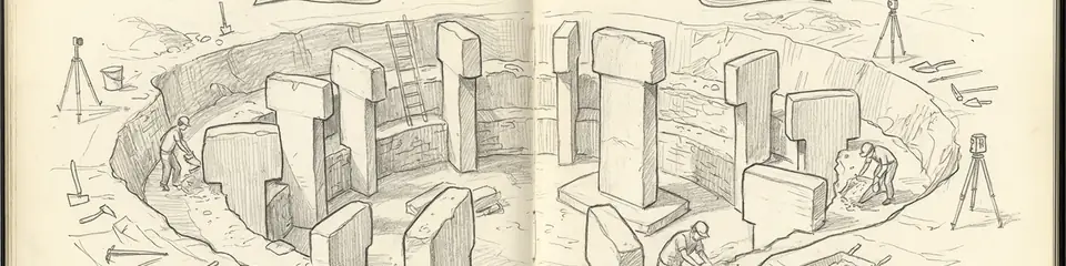 Graphite pencil sketch banner for “The World's First Temple: What Göbekli Tepe Rewrote About History”