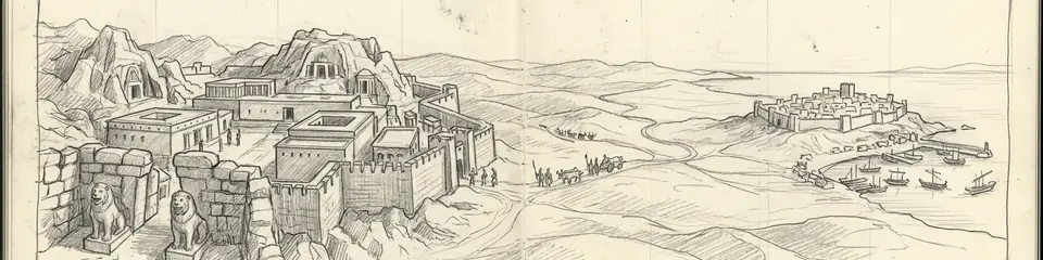 Graphite pencil sketch banner for “From Hattusha to Troy: The Hittite Empire's Rise and Fall”