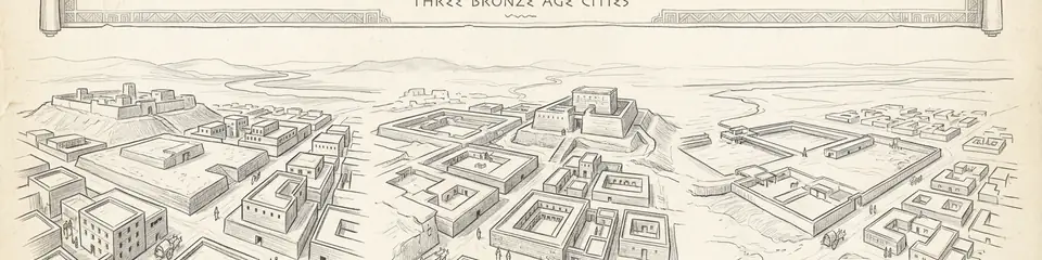 Graphite pencil sketch banner for “The Indus Valley: Three Bronze Age Cities”