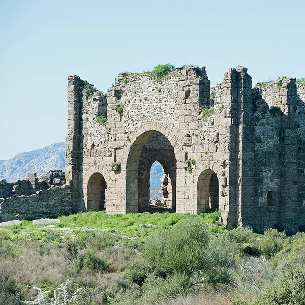 The perfectly preserved Roman theatre at Aspendos