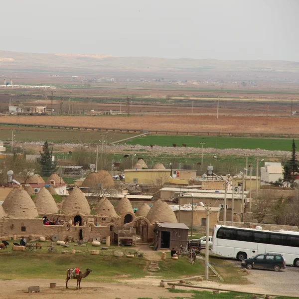 Traditional beehive houses and ruins at Harran, southeastern Turkey